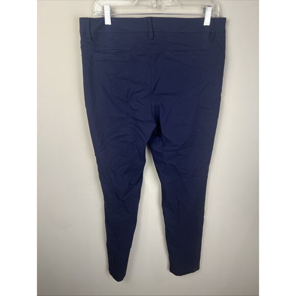 Zac & Rachel Straight Leg Pants Trouser Size 12 Navy Blue Stretch - Picture 6 of 9